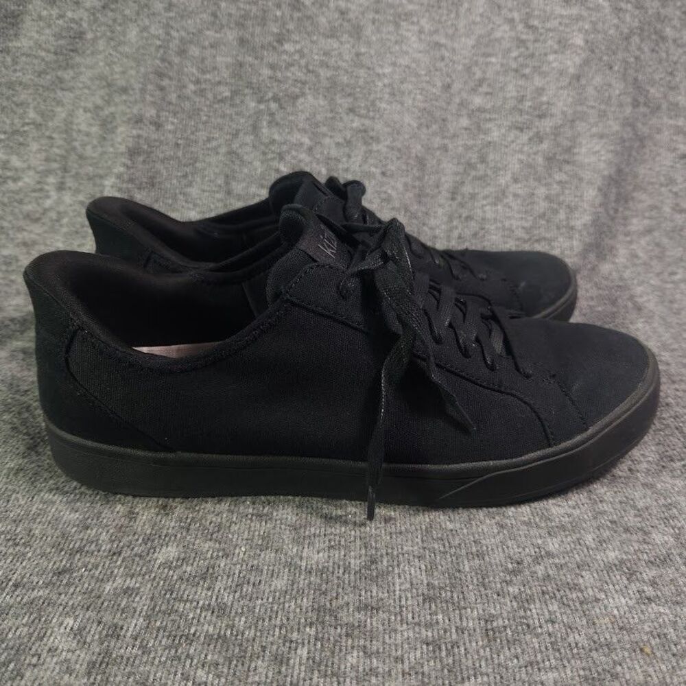 Kizik Irvine Blackout Canvas Shoes Slip On Lace Up Mens 11 Womens 12.5